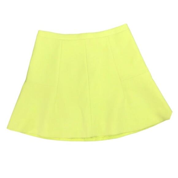 J Crew Womens Chartreuse A Line Skirt size 30 - Picture 1 of 3